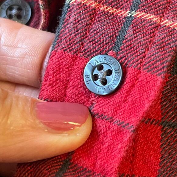 Ralph Lauren Jeans Co. Women's Plaid Button Down Shirt Size Small - Picture 4 of 6